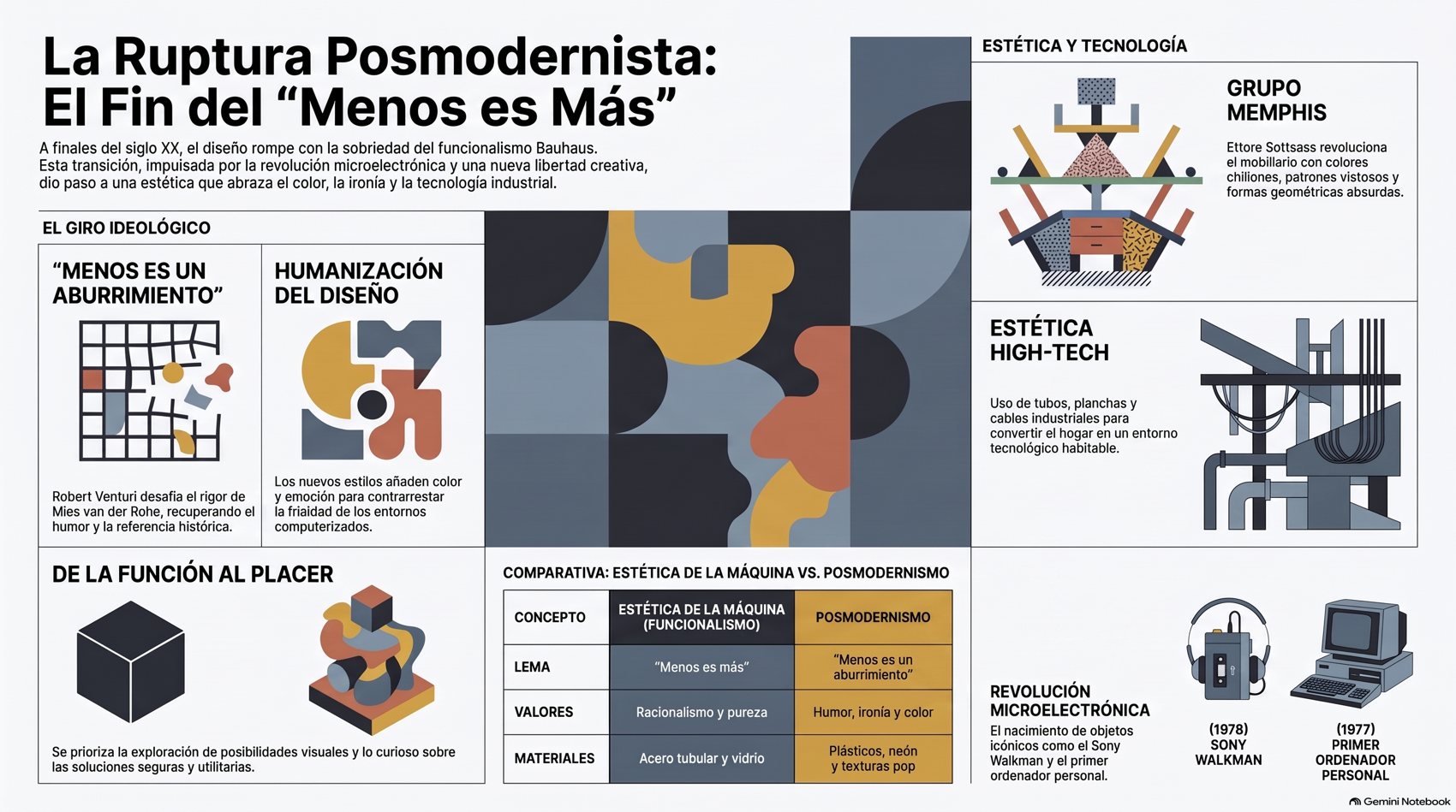 Infografía de El estilo desde 1970 hasta 1990